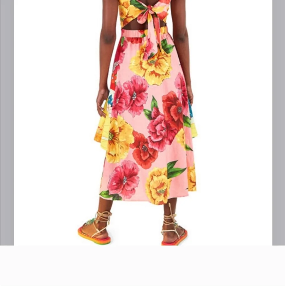 Farm Rio Mixed Chita Floral Midi Dress